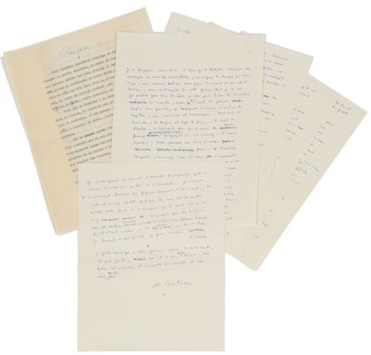 null COCTEAU Jean (1889-1963).

MANUSCRIT autographe signé « Jean Cocteau », [Devant...