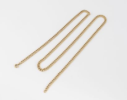 Long neck chain in yellow gold (750) with...