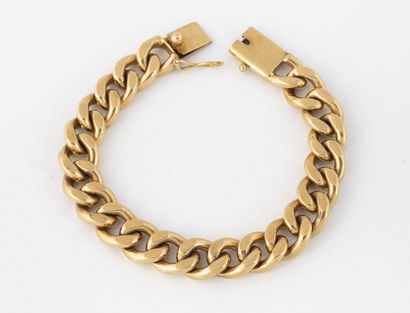 Bracelet with large curb chain in yellow...