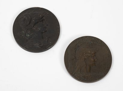 Daniel DUPUIS (1849-1899) et Jules Clément CHAPLAIN (1839-1909) Deux médailles commémorative...