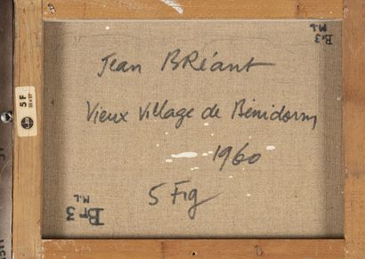 Jean BREANT (1922-1984) Village de Bénidorm, 1960.
Huile sur toile.
Signée et datée...
