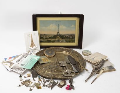 Souvenirs sur PARIS, ses monuments et notamment sur la Tour EIFFEL, fin du XIXème-XXème...