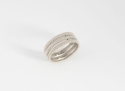 MAUBOUSSIN Premier jour Triple ring wedding band made of white gold (750). 
Signed.
Weight...