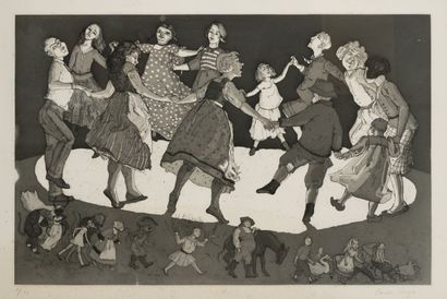 Paula REGO (1935-2022) Children and their Stories, 1989.
Etching on paper.
Signed...