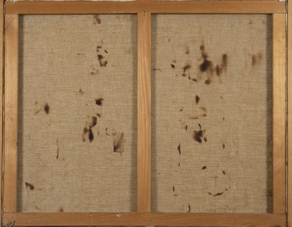 École du XXème siècle Untitled.
Oil on canvas.
Unsigned.
65 x 81 cm.
Important cracks,...
