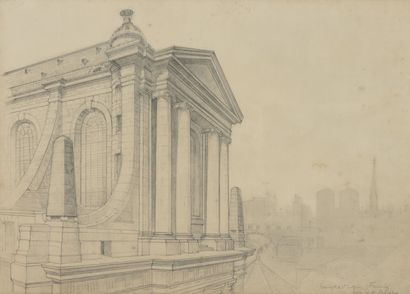 Jules FORMIGE (1879-1960) "Transept de S[aint] Sulpice".
Dessin sur papier.
Signé...