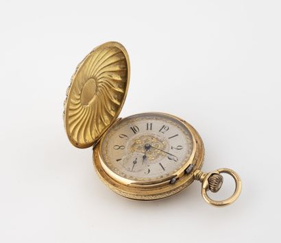 Yellow gold (750) gousset watch.
Front and...