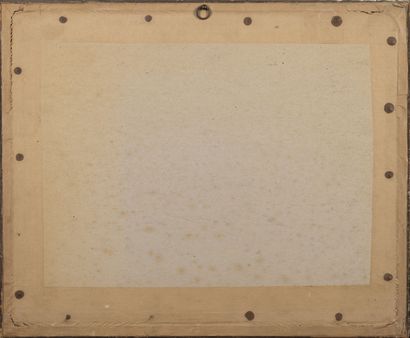 François Auguste RAVIER (1814-1895) Paysage lacustre au crépuscule, animé de têtards.
Aquarelle...
