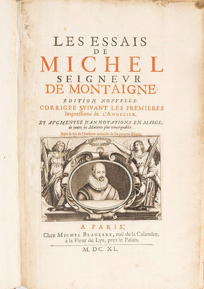MONTAIGNE (Michel de) Les essais de Michel Seigneur de Montaigne. Edition nouvelle....