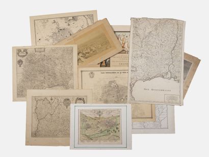 null Large lot of maps, including staff maps, from the XVIIIth to the XXth century...