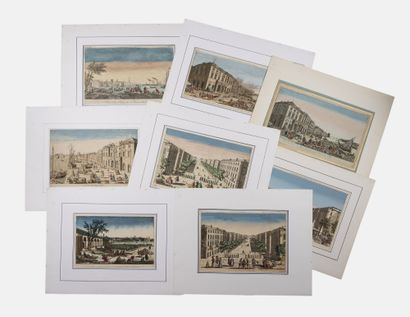null 9 optical views on the theme of Marseille in colors under matting of various...