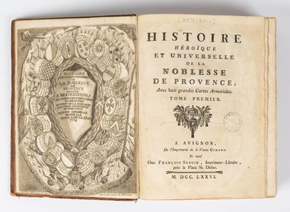 ARTEFEUIL Histoire héroïque et universelle de la noblesse de Provence.
Avignon, Seguin,...