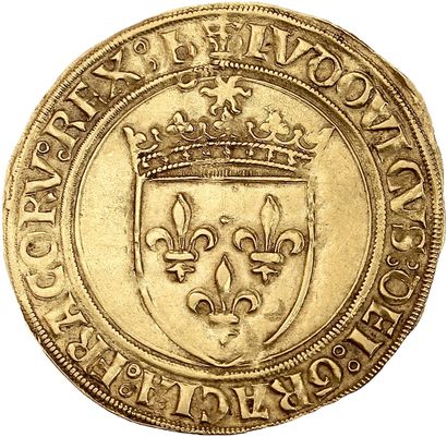 null LOUIS XII (1498-1514)
Écu d'or au soleil. Bourges (b). 3,41 g.
Écu de France...