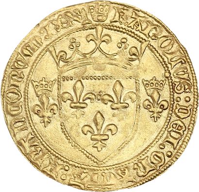 null CHARLES VII (1422-1461)
Écu d'or à la couronne. Tours (Point 6e). 3,45 g.
Écu...