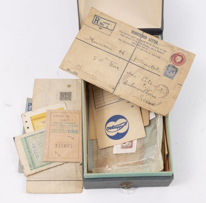 null Lot of stamps and old documents including :
- Assignats.
- Old banknotes (Germany,...