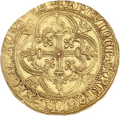 null CHARLES VII (1422-1461)
Royal d'or. Bourges. 3,72 g.
Le roi debout de face,...