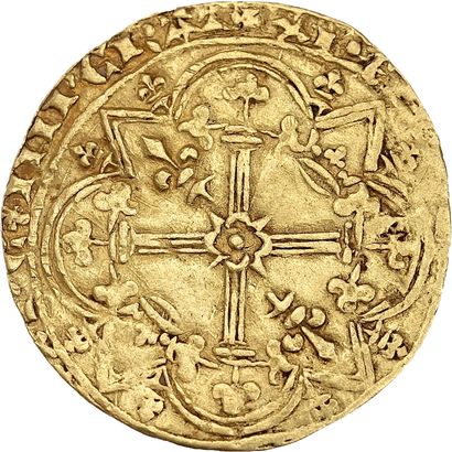 null CHARLES V (1364-1380)
Franc à pied. 3,67 g.
Le roi couronné debout sous un dais...