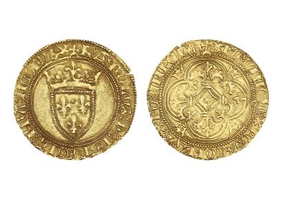 null CHARLES VII (1422-1461)
Écu d'or, 1er type. Poitiers (annelet sous la 8e lettre)....