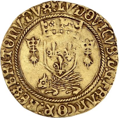 null LOUIS XII (1498-1514)
Écu d'or au porc-épic de Bretagne, 2e type. Nantes. 3,43...