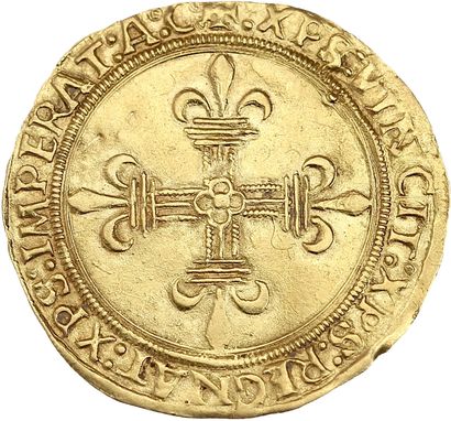 null ITALIE, Gênes (1507-1512)
Écu d'or au soleil. 3,38 g.
Écu de France couronné,...