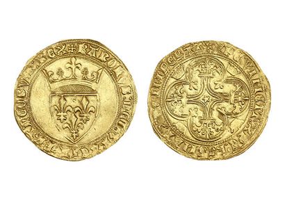 null CHARLES VI (1380-1422)
Écu d'or à la couronne. Toulouse (Point 5e). 3,95 g.
Écu...