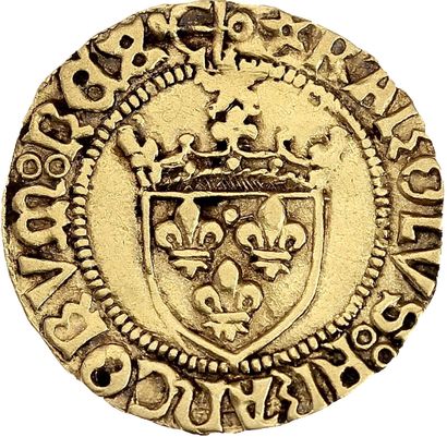 null CHARLES VIII (1483-1498)
Demi écu d'or au soleil. Bayonne (ancre). 1,69 g.
Écu...
