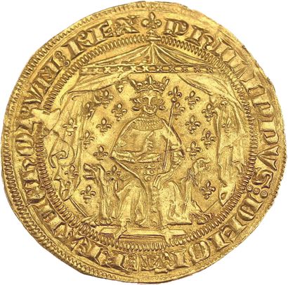 PHILIPPE VI de Valois (1328-1350) PHILIPPE VI of Valois (1328-1350)
Gold pavilion....