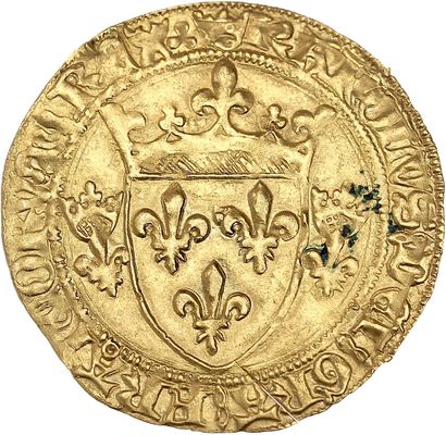 null CHARLES VII (1422-1461)
Écu d'or à la couronne. Tournai (Point 16e). 3,41 g.
Écu...
