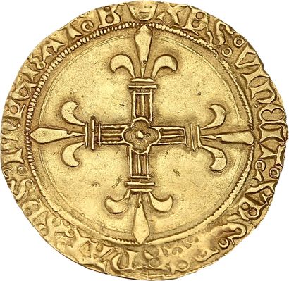 null LOUIS XI (1461-1483)
Écu d'or au soleil. Bourges (B). 3,41 g.
Écu de France...