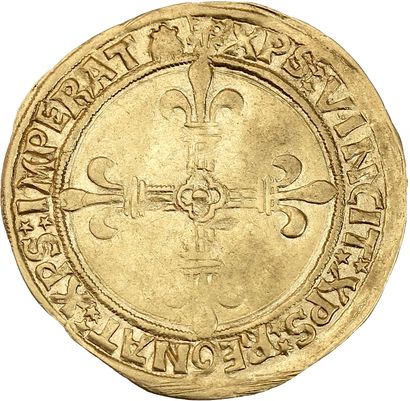 null LOUIS XII (1498-1514)
Écu d'or au soleil. Dijon (coquille Saint-Jacques). 3,43...