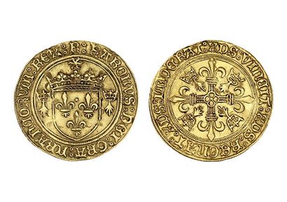 null CHARLES VIII (1483-1498)
Écu d'or au soleil du Dauphiné, 1er type. Grenoble....