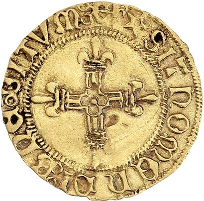 null CHARLES VIII (1483-1498)
Demi écu d'or au soleil. Bayonne (ancre). 1,69 g.
Écu...