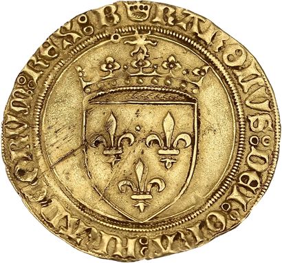 null CHARLES VIII (1483-1498)
Écu d'or au soleil. Bourges (B). 3,52 g.
Écu de France...