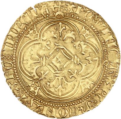 null CHARLES VII (1422-1461)
Écu d'or, 1er type. Poitiers (annelet sous la 8e lettre)....
