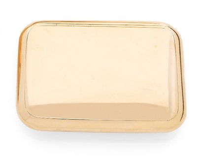 FABERGE Cigarette case in gold 56 zolotniks (583 thousandths) plain rectangular shape...