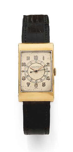 JAEGER LECOULTRE modèle UNIPLAN Men's wristwatch in gold 750 thousandths, rectangular...