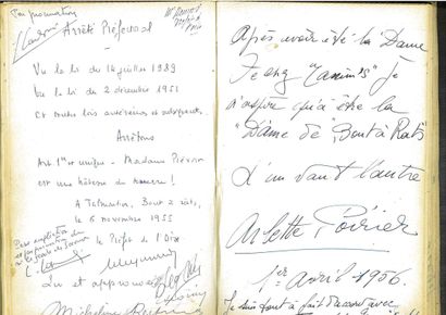 null Guestbook of the "Petit Ritz" or "Bout à rats
Various signatures of personalities...