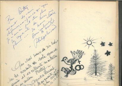 null Guestbook of the "Petit Ritz" or "Bout à rats
Various signatures of personalities...