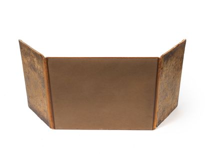null Desk blotters in havana or brown speckled leather, formed from the replacement...