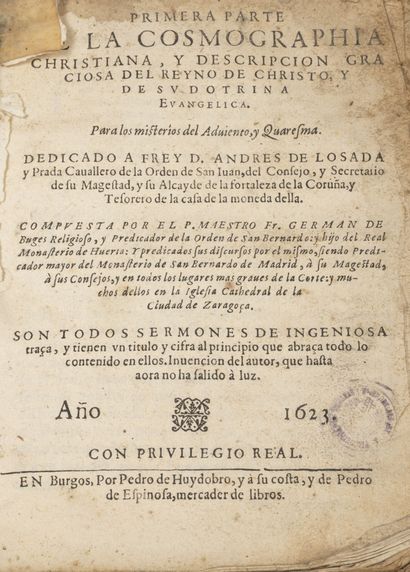Lot de 6 volumes - Fr. De LOSADA Andre
Primera parte De La Cosmogaphia christiana...