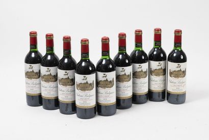 CHÂTEAU BELGRAVE 9 bottles, 1978.
Haut-Médoc.
High shoulder level.
Small rubs to...