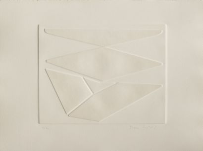 Jean LEGROS (1917-1981) Untitled, relief.
Print on paper.
Signed lower right and...