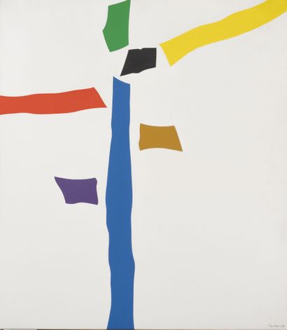 Jean LEGROS (1917-1981) Grue de Beaubourg, 1976.
Acrylique sur toile contrecollée...