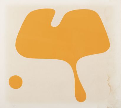 Jean LEGROS (1917-1981) The Mirror, Symbol Series, circa 1970.
Stencil on paper.
Signed...