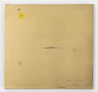 Jean LEGROS (1917-1981) Relief, 1968.
Laiton.
Signé et daté au dos.
19,5 x 20,5 cm.
Rayures...