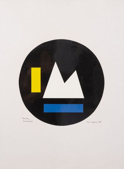 Jean LEGROS (1917-1981) Nuits de Xenakis, 1978.
Collage, acrylique sur carton, contrecollé...
