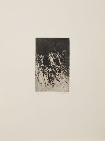 André MARFAING (1925-1987) Sign II, n°2, 1962.
Etching on paper.
Signed lower right...