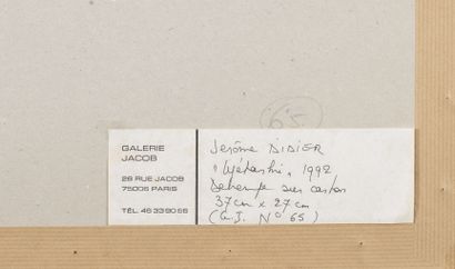 Jérôme DIDIER (1932) Sans titre, 1992.
Gouache sur carton.
Signé en bas au centre.
37...