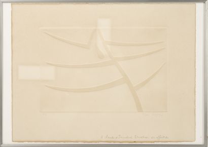 Jean LEGROS (1917-1981) Sans titre, relief.
Estampe sur papier hors commerce.
Signé...