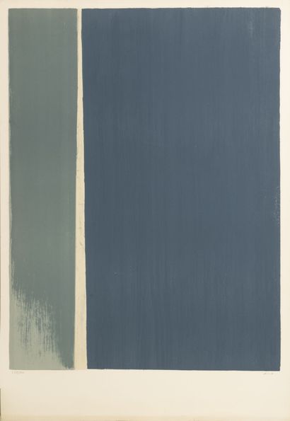 Geneviève ASSE (1923-2021) Sans titre, 1970.
Lithographie en couleurs sur papier.
Signé...